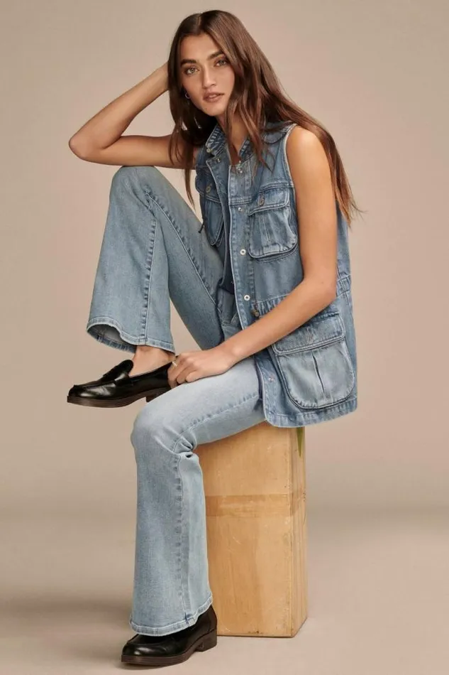Lucky Brand High Rise Seamed Stevie Flare Aquarius Women Jeans