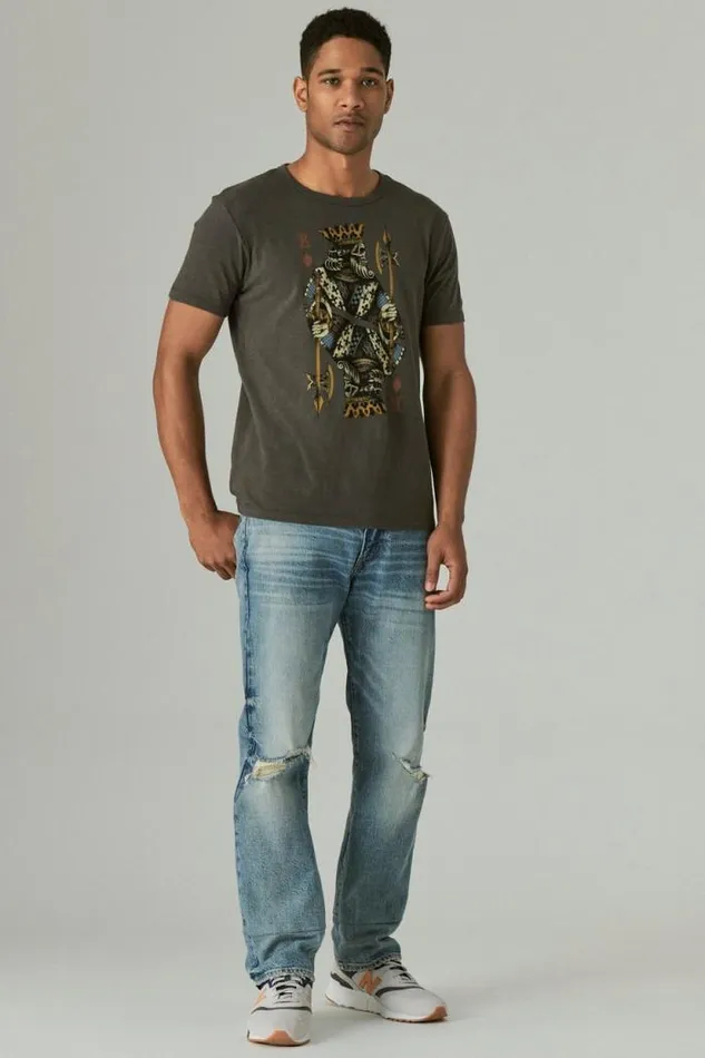 Lucky Brand King Of Diamonds Tee Black Mountain Men Graphic Tees