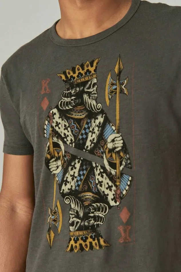Lucky Brand King Of Diamonds Tee Black Mountain Men Graphic Tees