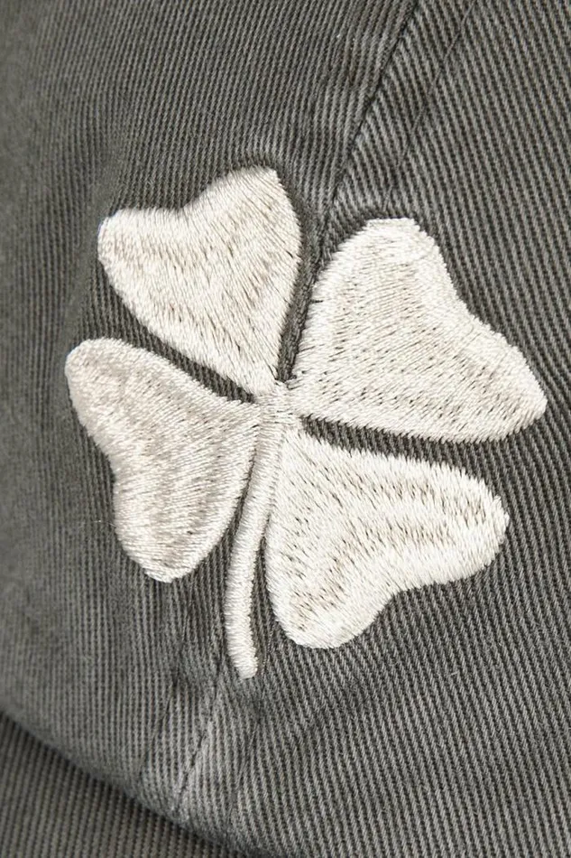 Lucky Brand Lucky Clover Baseball Hat Open Grey Men Hats