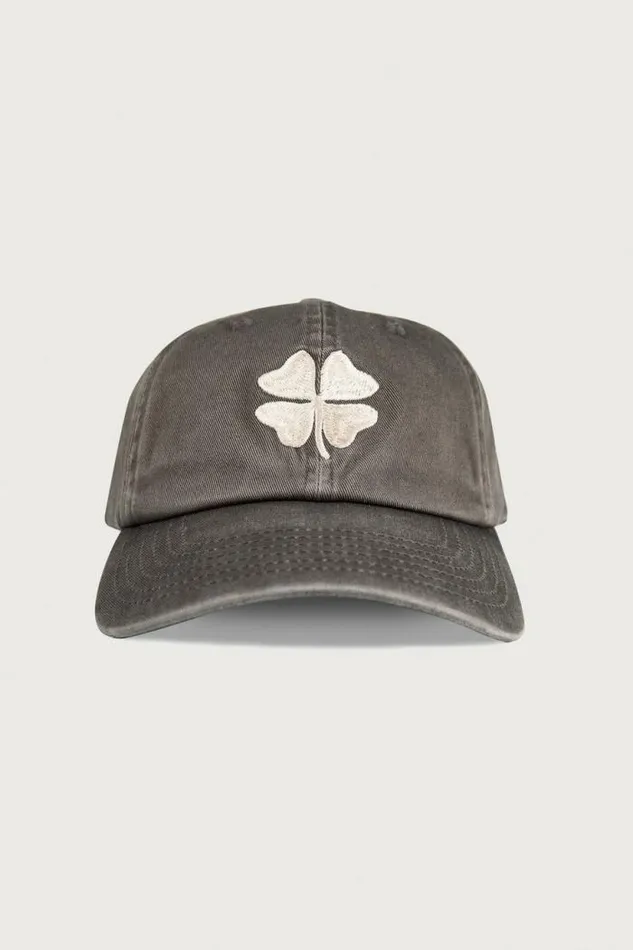 Lucky Brand Lucky Clover Baseball Hat Open Grey Men Hats