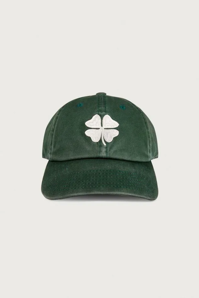 Lucky Brand Lucky Clover Baseball Hat Pine Green Men Hats