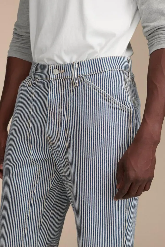 Lucky Brand Lucky Legend Railroad Stripe Denim Carpenter Pant Preston Men Pants