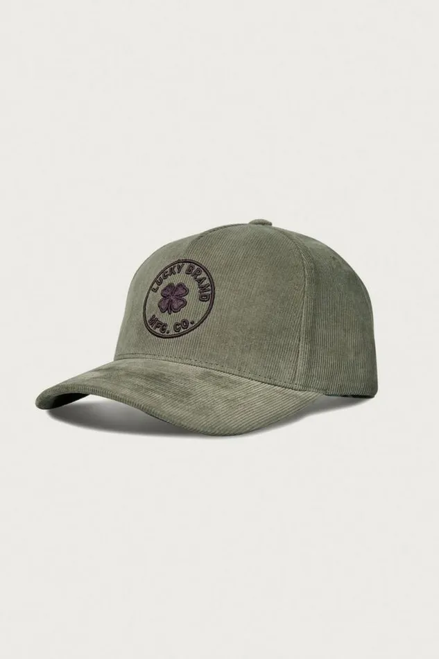 Lucky Brand Lucky Mfg Co Emb Cord Hat Bright Green MenWomen Hats