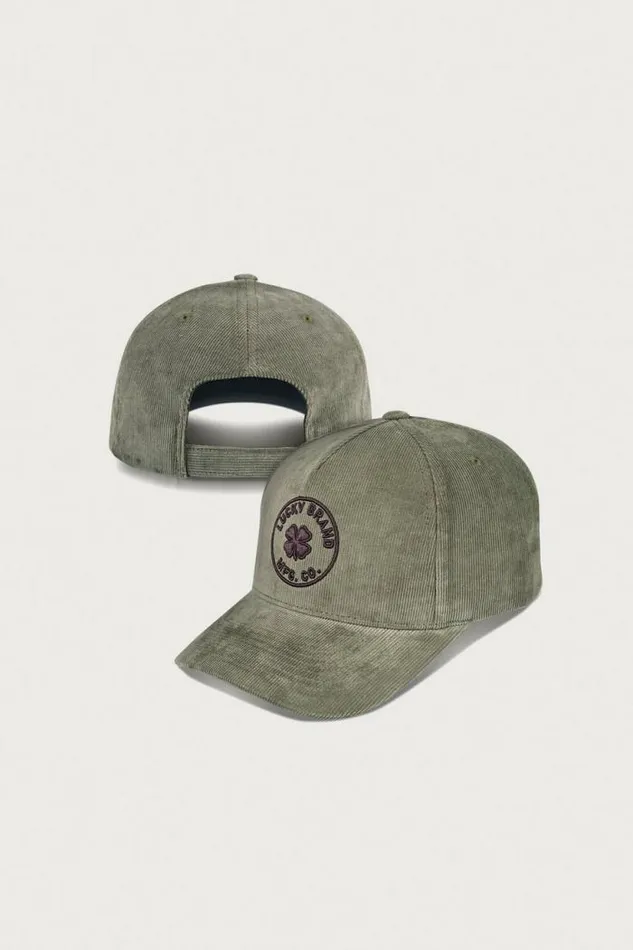 Lucky Brand Lucky Mfg Co Emb Cord Hat Bright Green MenWomen Hats
