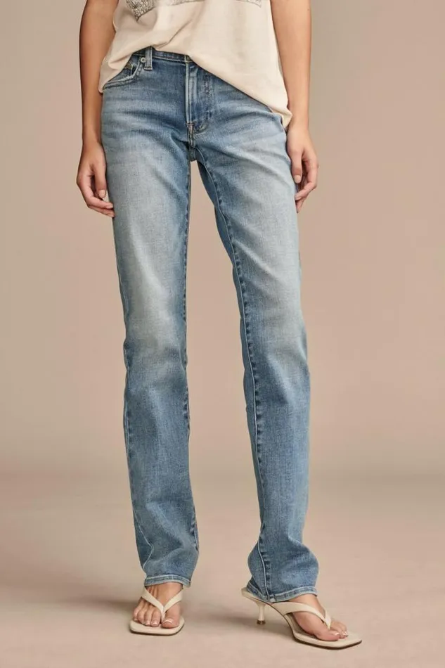 Lucky Brand Mid Rise Sweet Straight Wanderer Women Jeans