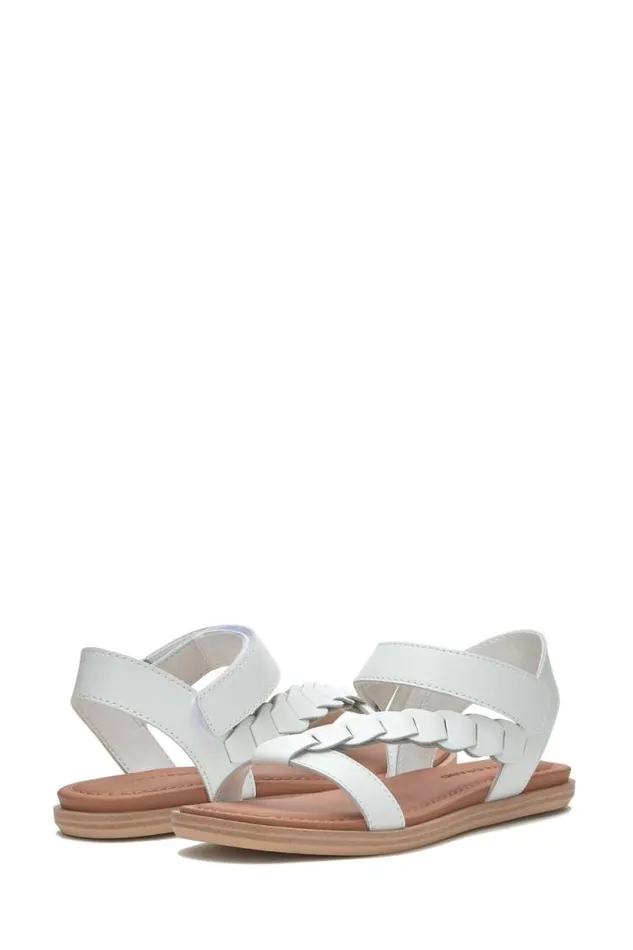 Lucky Brand Natany Braided Sandal Open Whitenatural Women Shoes