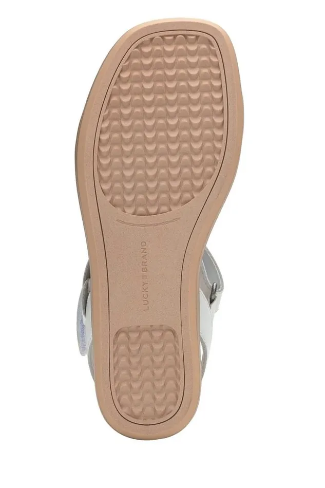 Lucky Brand Natany Braided Sandal Open Whitenatural Women Shoes