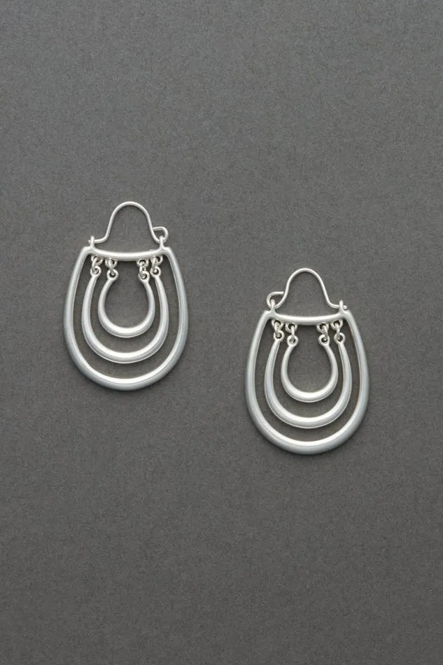Lucky Brand Open Drop Earring Silver Women Jewelry
