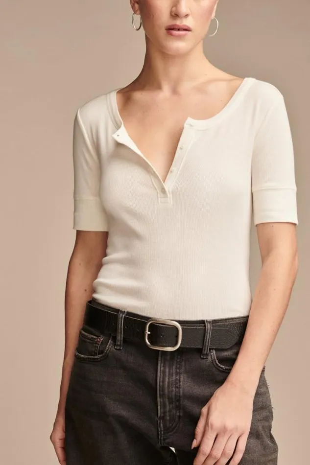 Lucky Brand Ribbed Henley Tee Women Knit Tops Lucky Brand Ribbed Henley Tee Women Knit Tops