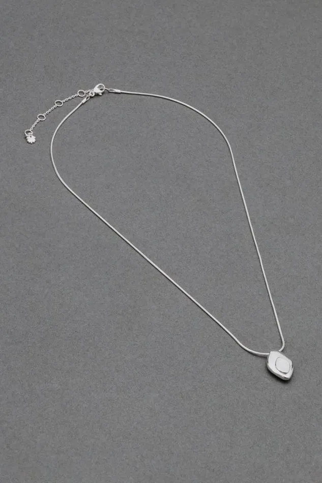Lucky Brand Semi Stone Necklace Silver Women Jewelry