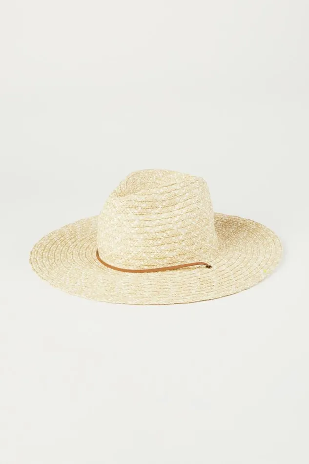 Lucky Brand Straw Ranger Chin Strap Hat Natural Women Hats