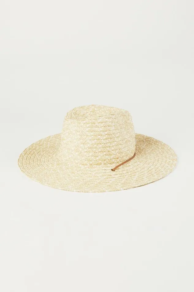 Lucky Brand Straw Ranger Chin Strap Hat Natural Women Hats