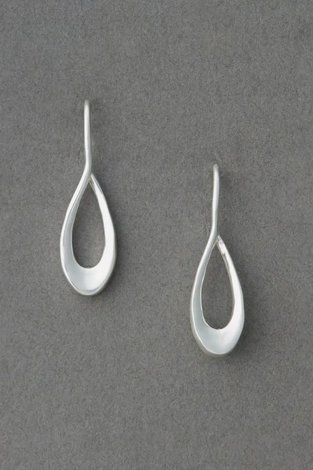 Lucky Brand Teardrop Threader Earring Silver Women Jewelry