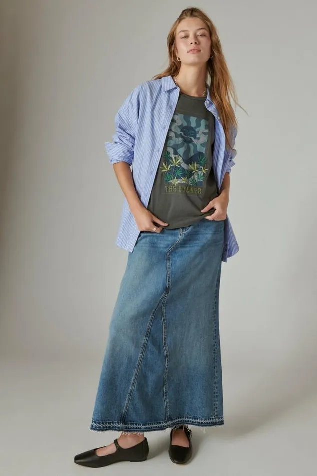 Lucky Brand The Stoner Stretch Limo Women Graphic Tees