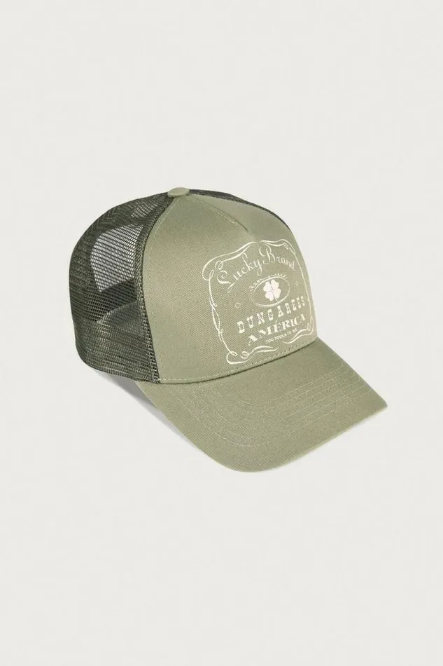 Lucky Brand Vintage Trucker Bright Green MenWomen Hats
