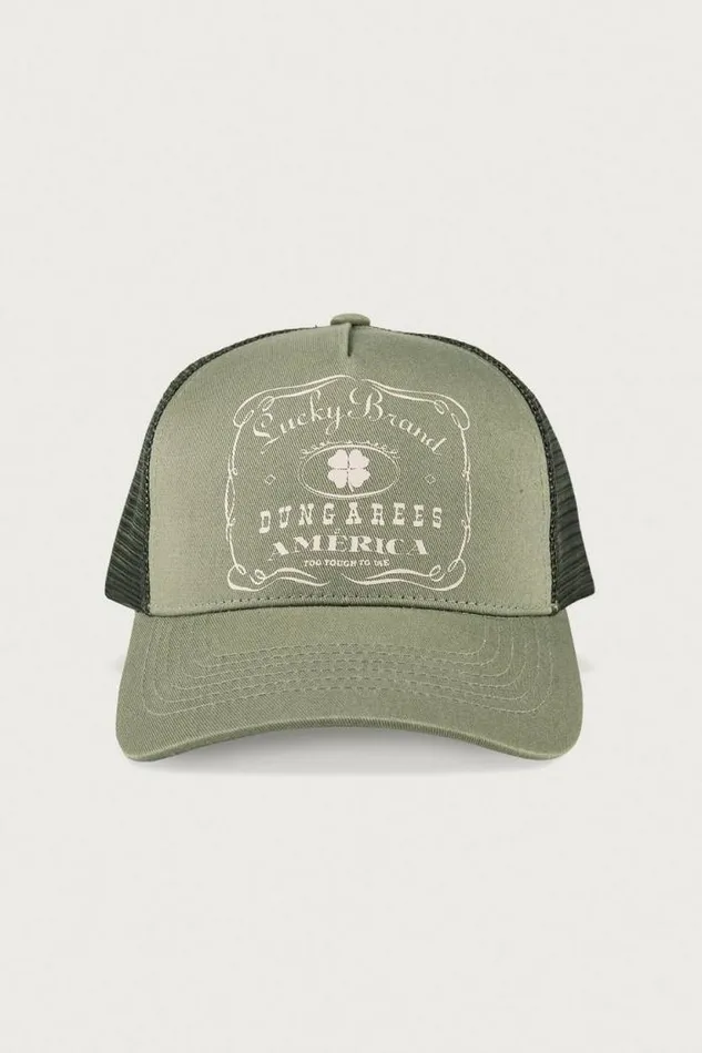Lucky Brand Vintage Trucker Bright Green MenWomen Hats