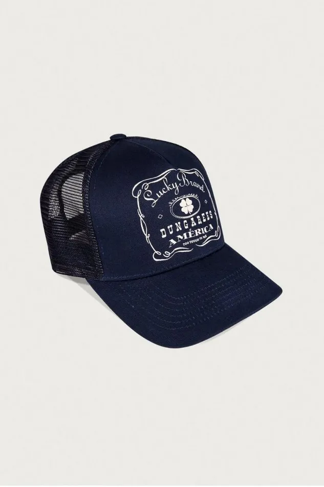 Lucky Brand Vintage Trucker Dark Blue MenWomen Hats