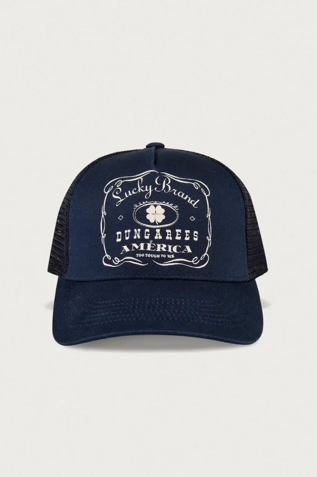 Lucky Brand Vintage Trucker Dark Blue MenWomen Hats