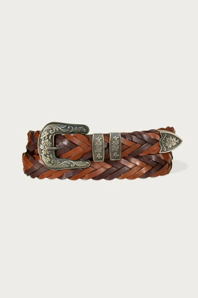 Lucky Brand Western Multi Colored Braid Belt Assorted Women Belts