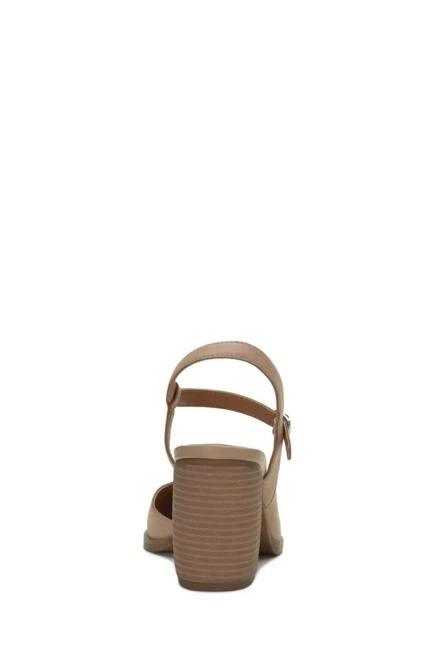 Lucky Brand Xarissa Mary Jane Heel Open Beigekhaki Women Shoes
