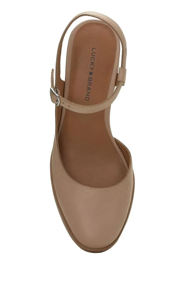 Lucky Brand Xarissa Mary Jane Heel Open Beigekhaki Women Shoes