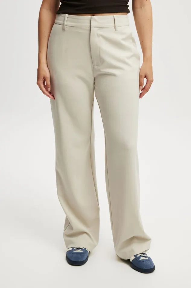 Luis Suiting Pant Light Stone Women Cotton On Pants