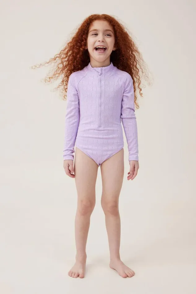 Lydia One Piece Lilac Drop Broderie Girls Cotton On Swimwear Lydia One Piece Lilac Drop Broderie Girls Cotton On Swimwear