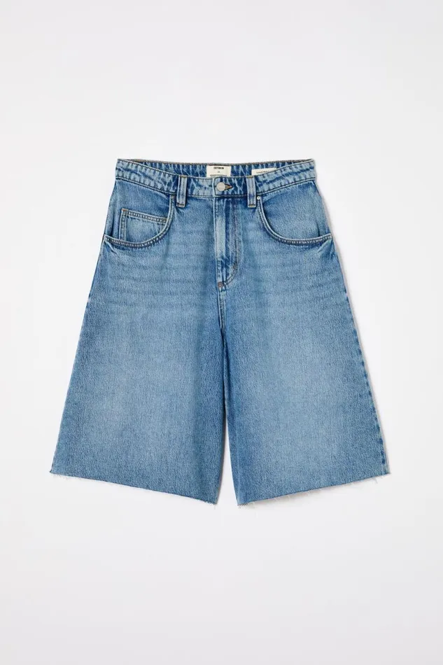 Lyocell Wide Denim Jort Coast Blue Women Cotton On Pants Lyocell Wide Denim Jort Coast Blue Women Cotton On Pants