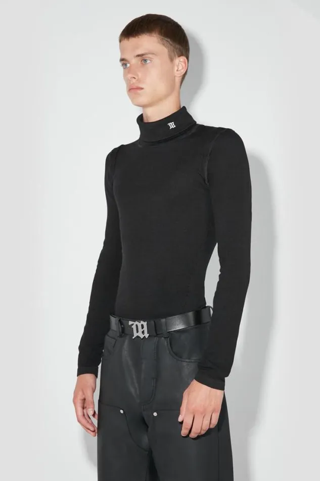 M Seamless Turtleneck Black Men MISBHV Knitwear