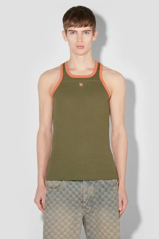 M Tank Top Green Orange Men MISBHV TShirts