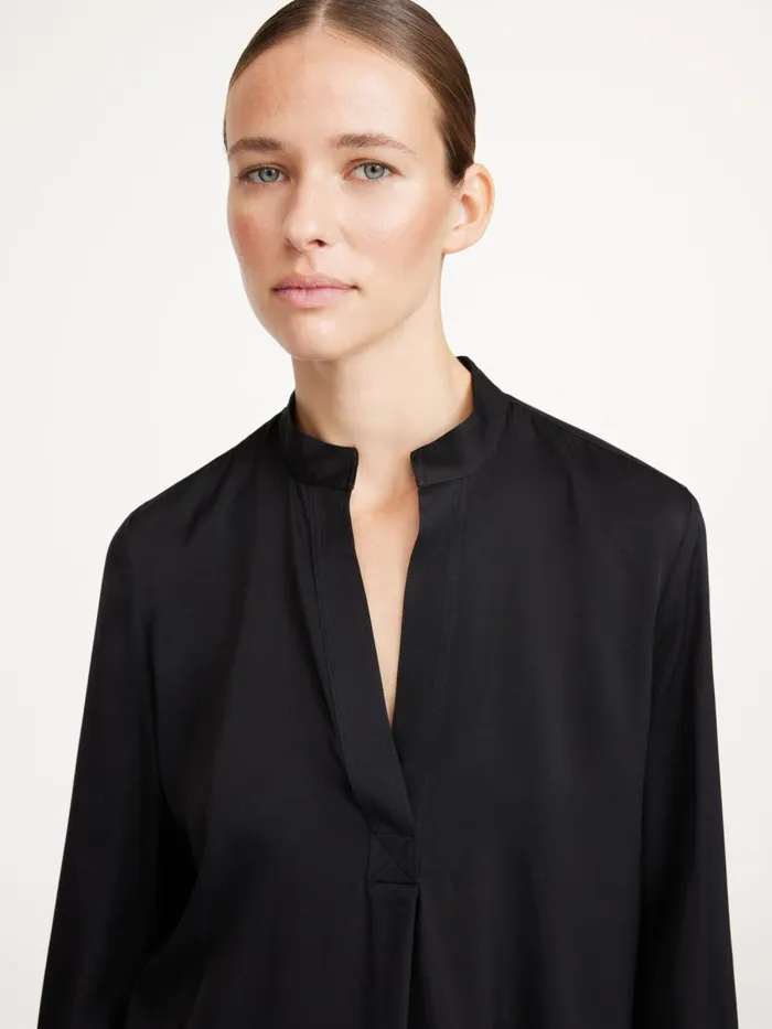 Mabillon Silk Shirt Black Women By Malene Birger Tops and Blouses
