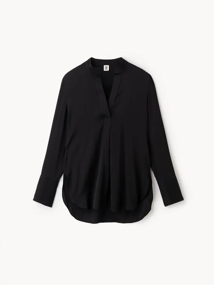 Mabillon Silk Shirt Black Women By Malene Birger Tops and Blouses
