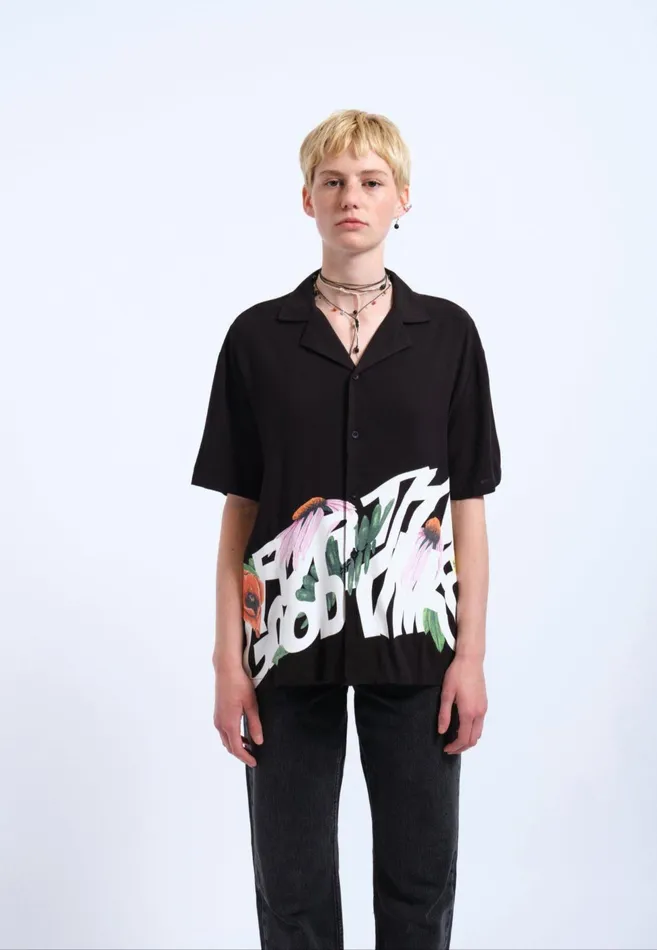 Madi Shirt 8211 Black Floral Times Black Floral Times Women Dr Denim Shirts