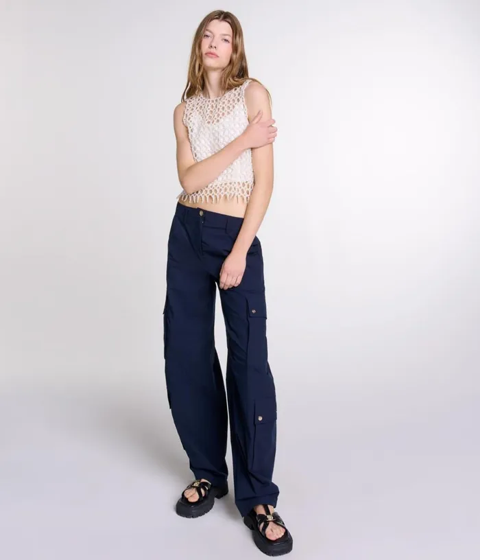 Maje Beaded Top Women Tops and Shirts