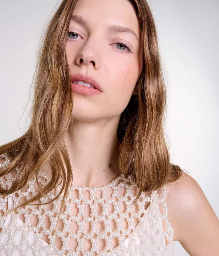 Maje Beaded Top Women Tops and Shirts