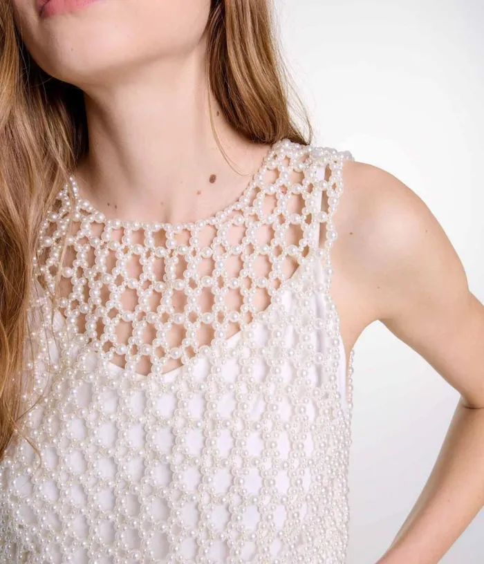 Maje Beaded Top Women Tops and Shirts