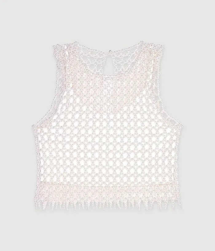 Maje Beaded Top Women Tops and Shirts