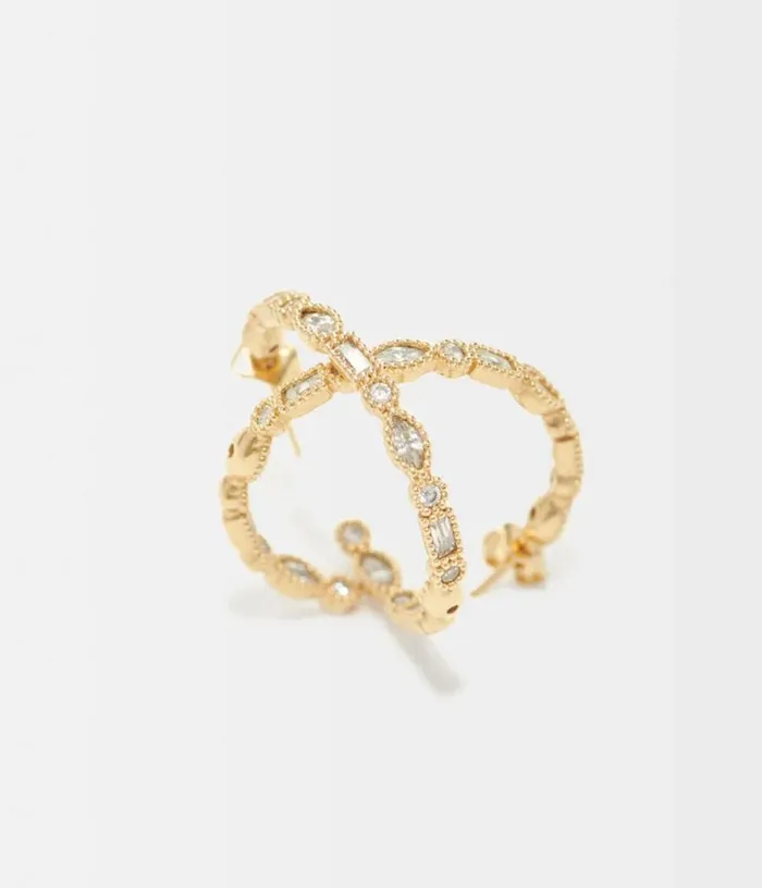 Maje Diamanteacuteembellished Large Hoop Earrings Women Jewelry Maje Diamanteacuteembellished Large Hoop Earrings Women Jewelry