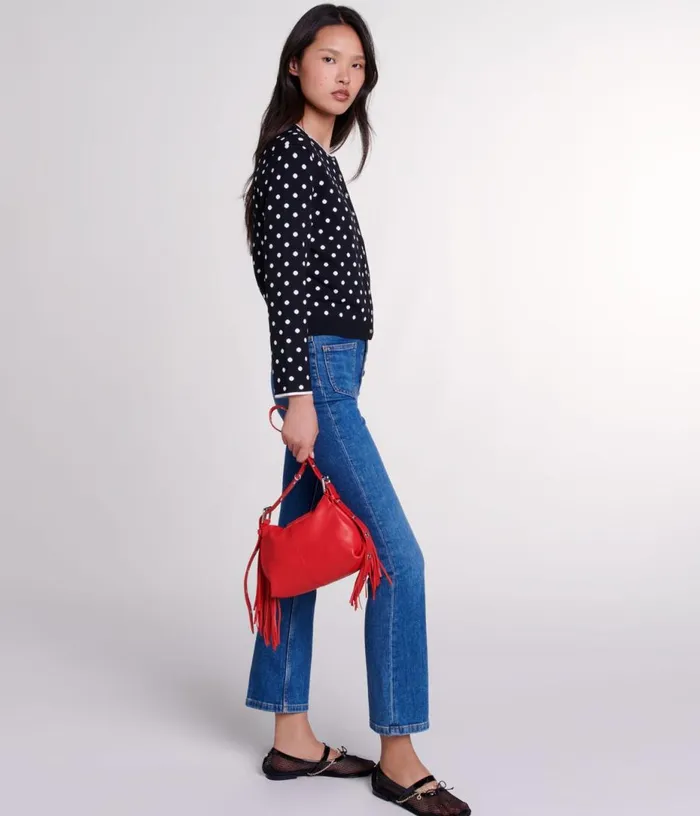 Maje Fancy Knit Cardigan Women Sweaters and Cardigans