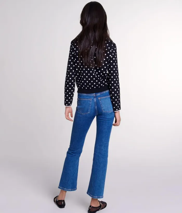 Maje Fancy Knit Cardigan Women Sweaters and Cardigans