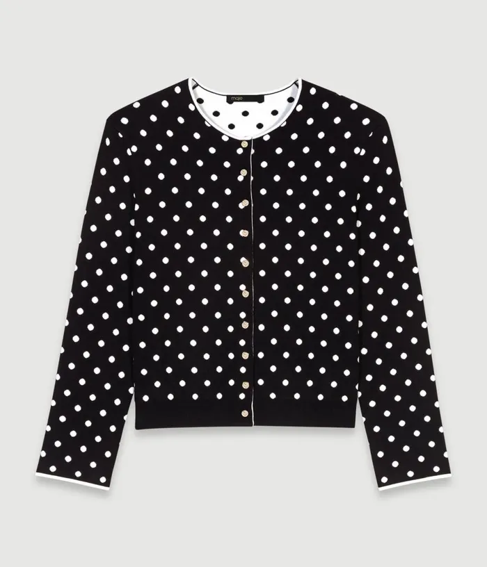 Maje Fancy Knit Cardigan Women Sweaters and Cardigans