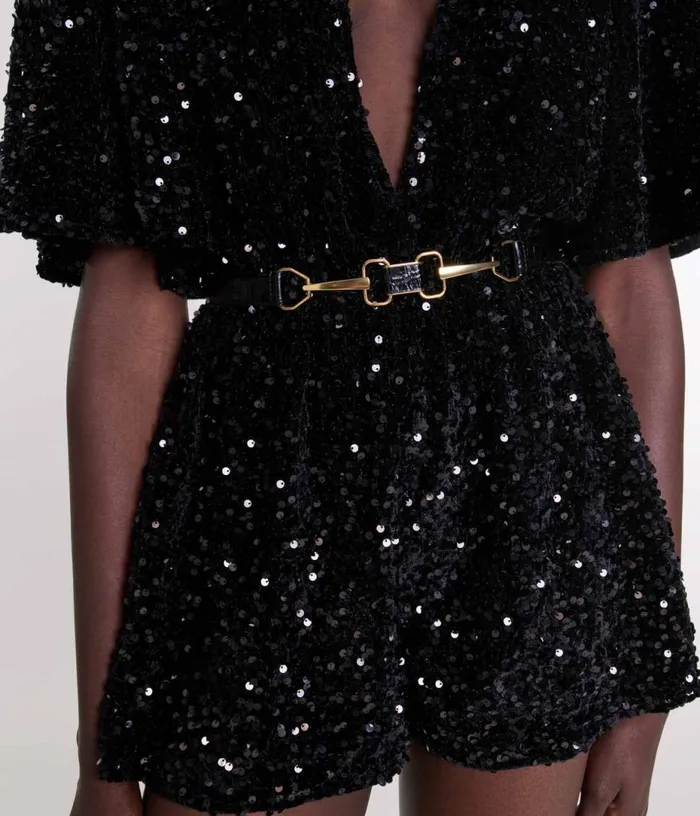 Maje Leather Belt With Horse Bit Buckle Women Belts