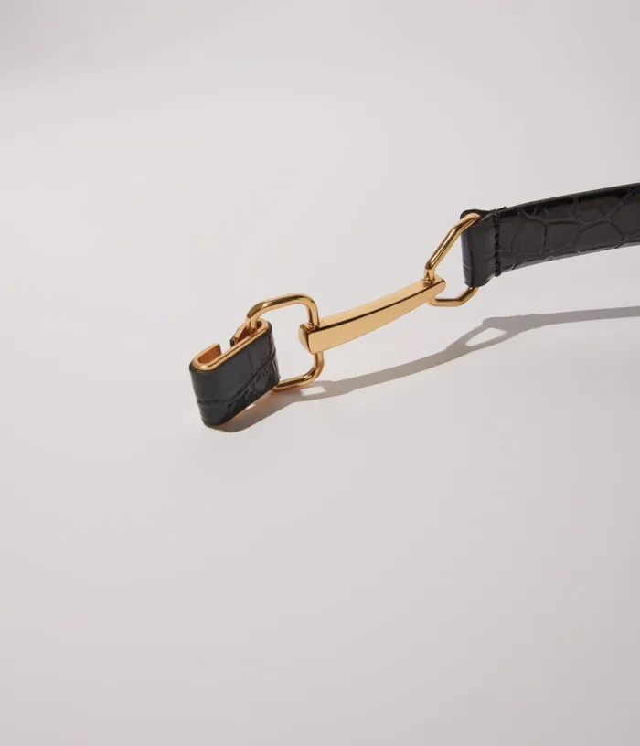 Maje Leather Belt With Horse Bit Buckle Women Belts