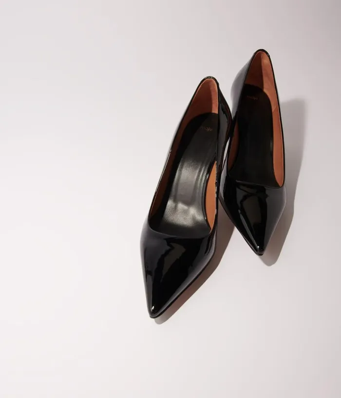 Maje Leather Pumps With Pointed Toes Women Kitten Heels