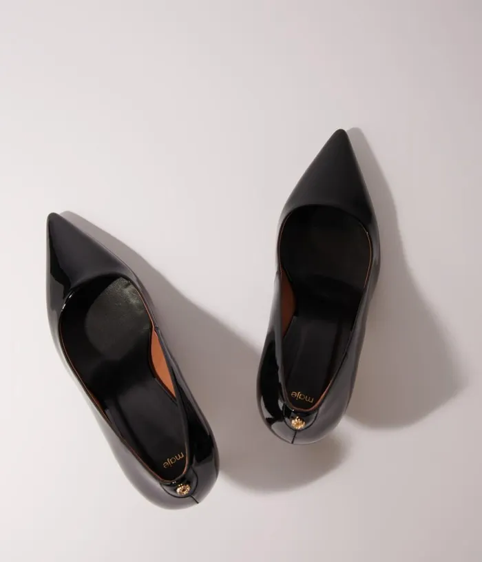 Maje Leather Pumps With Pointed Toes Women Kitten Heels