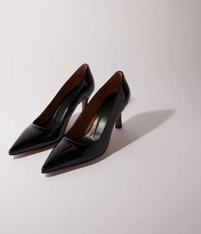 Maje Leather Pumps With Pointed Toes Women Kitten Heels