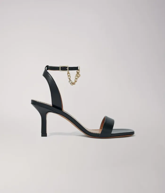 Maje Leather Sandals With Heels Women Pumps and Sandals