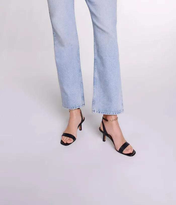 Maje Leather Sandals With Heels Women Pumps and Sandals Maje Leather Sandals With Heels Women Pumps and Sandals