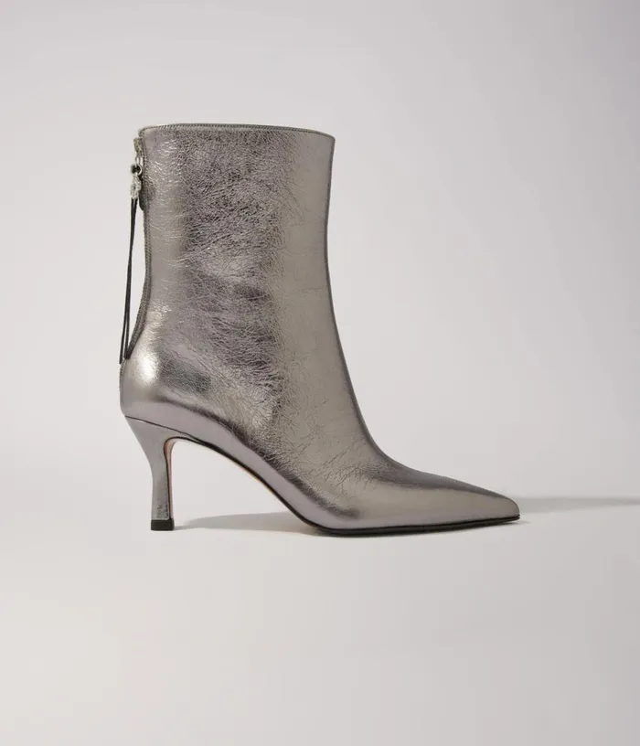 Maje Metallic Pointedtoe Boots Women Booties and Boots